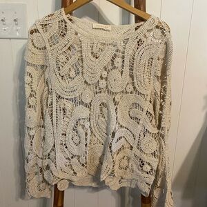 Solitaire Cream Crochet Blouse
